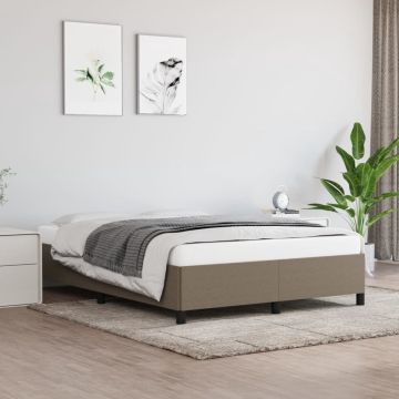 vidaXL Bedframe stof taupe 140x190 cm