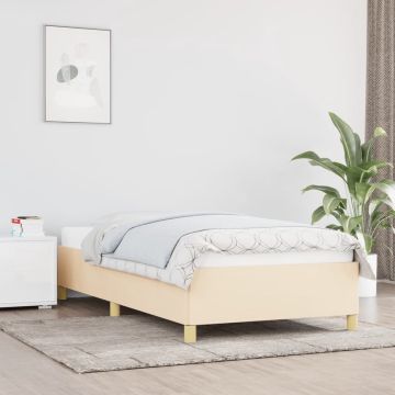 vidaXL Bedframe stof crème 80x200 cm