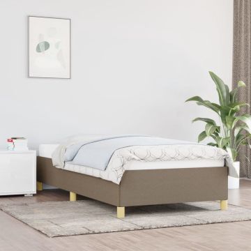 vidaXL Bedframe stof taupe 90x190 cm