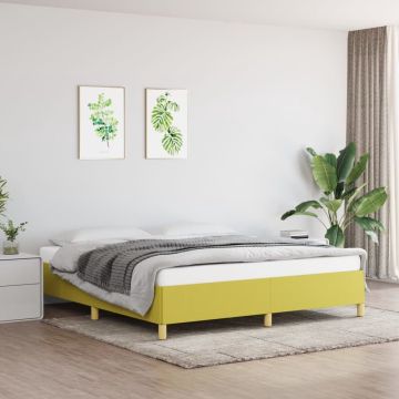 vidaXL Bedframe stof groen 160x200 cm