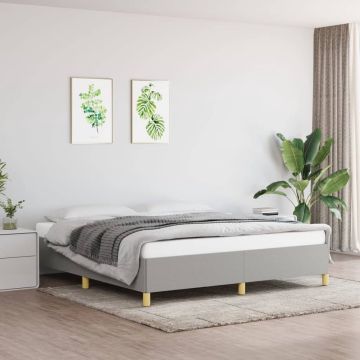 vidaXL Bedframe stof lichtgrijs 180x200 cm