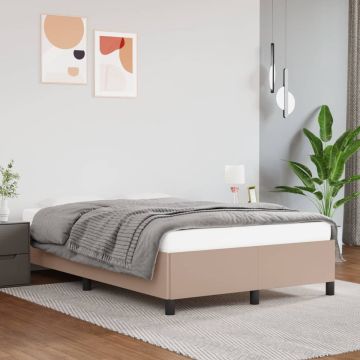 vidaXL Bedframe kunstleer cappuccinokleurig 120x200 cm