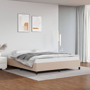 vidaXL Bedframe kunstleer cappuccinokleurig 180x200 cm