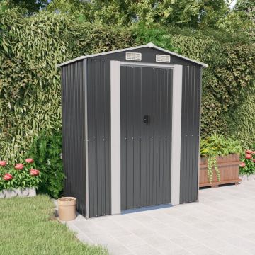 vidaXL Tuinschuur 192x108x223 cm gegalvaniseerd staal antracietkleurig