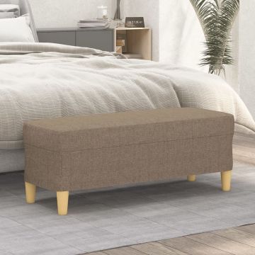 vidaXL Bankje 100x35x41 cm stof taupe