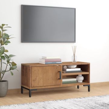 vidaXL Tv-meubel 90x30x40 cm gerecycled massief grenenhout bruin