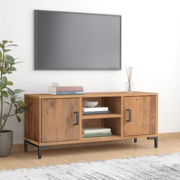 vidaXL Tv-meubel 110x35x48 cm gerecycled massief grenenhout bruin