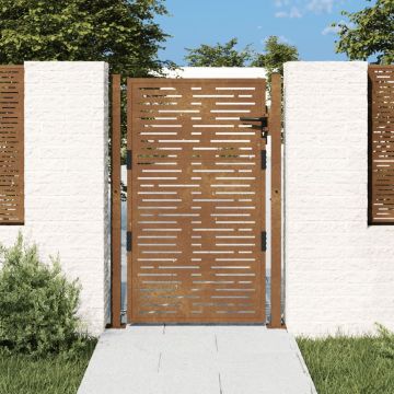 vidaXL Poort vierkant 105x155 cm cortenstaal