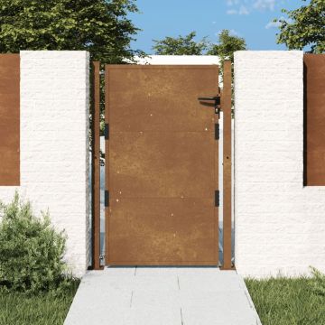 vidaXL Poort 105x130 cm cortenstaal