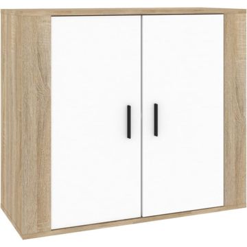 vidaXL Dressoir 80x33x70 cm bewerkt hout sonoma eikenkleurig