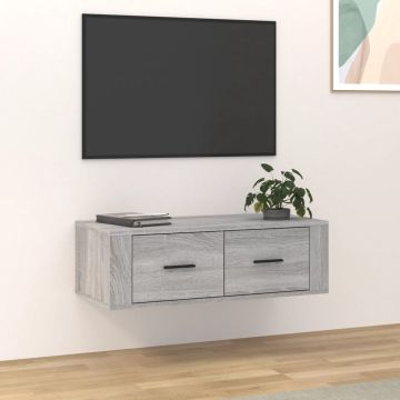 vidaXL Tv-hangmeubel 80x36x25 cm bewerkt hout grijs sonoma eikenkleur