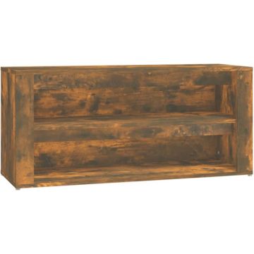 vidaXL Schoenenrek 100x35x45 cm bewerkt hout gerookt eikenkleurig