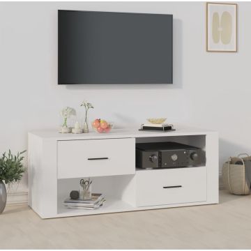 vidaXL Tv-meubel 100x35x40 cm bewerkt hout wit