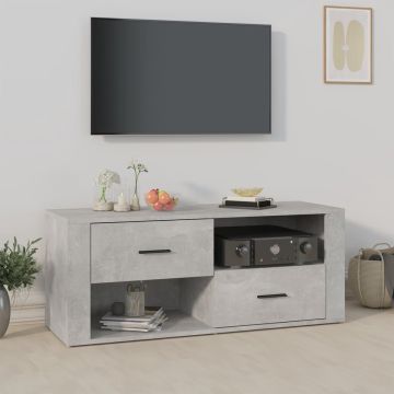 vidaXL Tv-meubel 100x35x40 cm bewerkt hout betongrijs