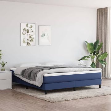 vidaXL Boxspringframe stof blauw 180x200 cm