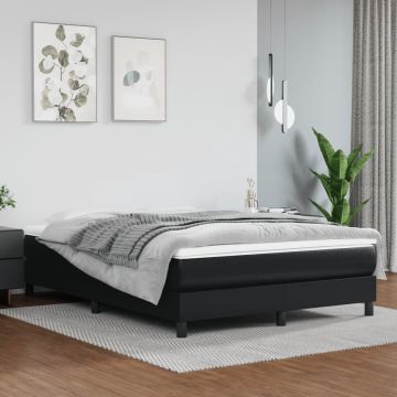 vidaXL Boxspringframe kunstleer zwart 140x190 cm