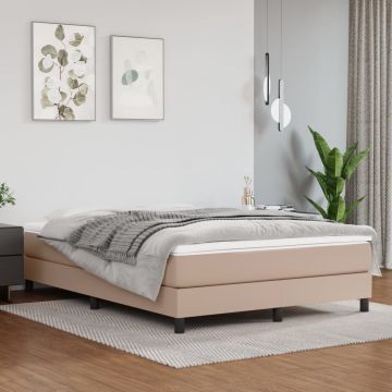 vidaXL Boxspringframe kunstleer cappuccino 140x190 cm