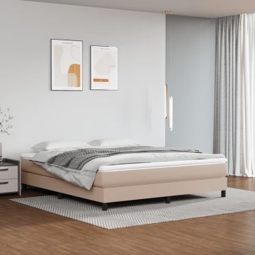 vidaXL Boxspringframe kunstleer cappuccino 180x200 cm