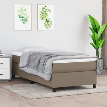 vidaXL Boxspringframe stof taupe 90x190 cm