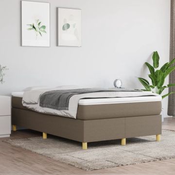 vidaXL Boxspringframe stof taupe 120x200 cm