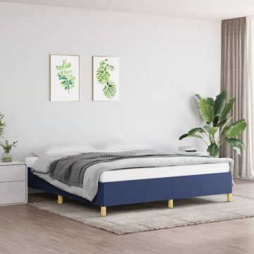 vidaXL Boxspringframe stof blauw 180x200 cm