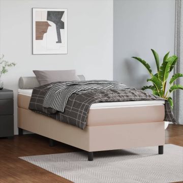 vidaXL Boxspringframe kunstleer cappuccino 100x200 cm