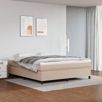 vidaXL Boxspringframe kunstleer cappuccino 160x200 cm