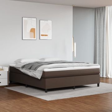 vidaXL Boxspringframe kunstleer bruin 180x200 cm