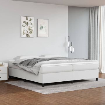 vidaXL Boxspringframe kunstleer wit 200x200 cm