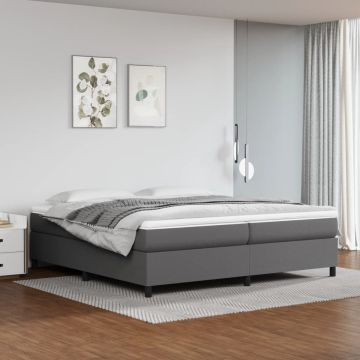 vidaXL Boxspringframe kunstleer grijs 200x200 cm