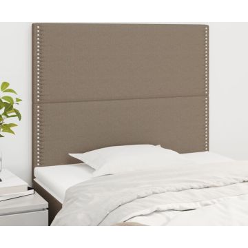 vidaXL Hoofdborden 2 st 80x5x78/88 cm stof taupe