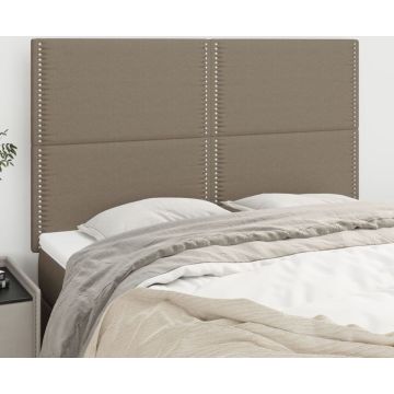 vidaXL Hoofdborden 4 st 72x5x78/88 cm stof taupe