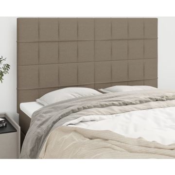 vidaXL Hoofdborden 4 st 72x5x78/88 cm stof taupe