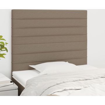 vidaXL Hoofdborden 2 st 80x5x78/88 cm stof taupe