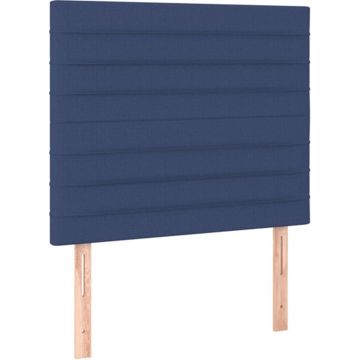 vidaXL Hoofdborden 2 st 90x5x78/88 cm stof blauw