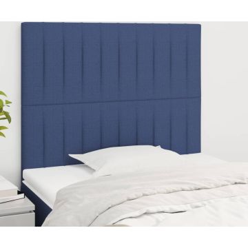 vidaXL Hoofdborden 2 st 90x5x78/88 cm stof blauw