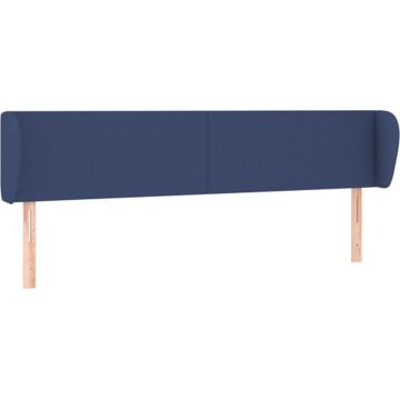 vidaXL Hoofdbord met randen 163x23x78/88 cm stof blauw