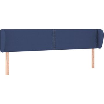 vidaXL Hoofdbord met randen 183x23x78/88 cm stof blauw