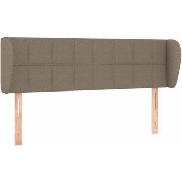 vidaXL Hoofdbord met randen 147x23x78/88 cm stof taupe