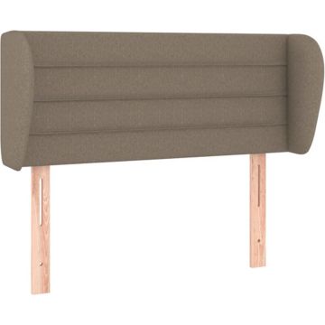 vidaXL Hoofdbord met randen 83x23x78/88 cm stof taupe