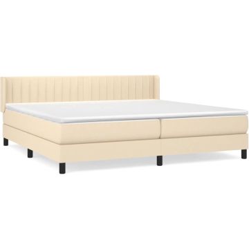 vidaXL-Boxspring-met-matras-stof-crèmekleurig-200x200-cm