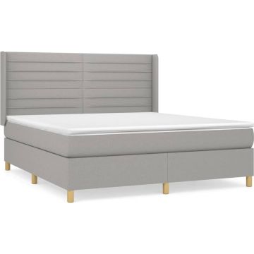 vidaXL-Boxspring-met-matras-stof-lichtgrijs-180x200-cm