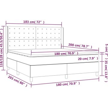 vidaXL-Boxspring-met-matras-stof-donkerbruin-180x200-cm