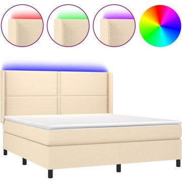 vidaXL-Boxspring-met-matras-en-LED-stof-crèmekleurig-180x200-cm