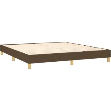 vidaXL-Boxspring-met-matras-en-LED-stof-donkerbruin-180x200-cm