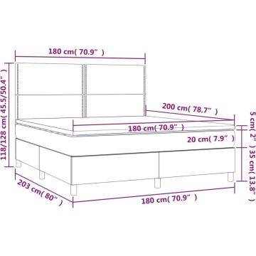 vidaXL-Boxspring-met-matras-en-LED-stof-taupe-180x200-cm