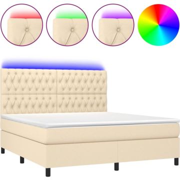 vidaXL-Boxspring-met-matras-en-LED-stof-crèmekleurig-180x200-cm