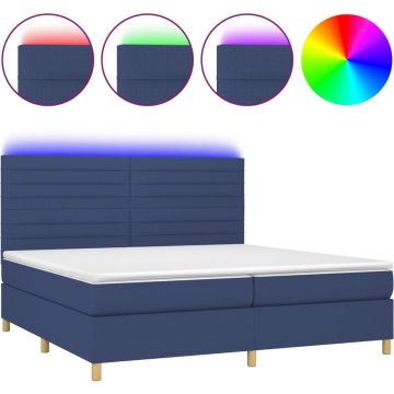 vidaXL-Boxspring-met-matras-en-LED-stof-blauw-200x200-cm