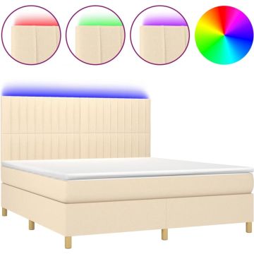 vidaXL-Boxspring-met-matras-en-LED-stof-crèmekleurig-180x200-cm