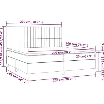 vidaXL-Boxspring-met-matras-en-LED-stof-taupe-200x200-cm